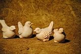 Produkt-Bild: V&ouml;gel aus Terracotta,4er Set,frostfest,ca. 14cm
