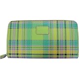 Apple Green Tartan Colors Baekgaard Leather Brights Vivid Vibrant chic Genuine leather hold everything wallet