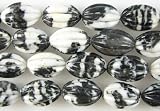 30mm Mexican zebra jasper carved barrel pendants 2pcs