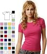 Women's Basic Baby 1x1 Rib Short Sleeve Crew Tee