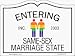 Entering Same Sex Marriage Male State Car Magnet