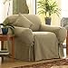 Sure Fit Cotton Duck Armchair Slipcover - Linen