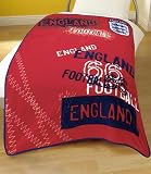 ENGLAND football Club FA crest RED 66 single bed fleece throw blanket