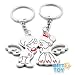 Angel Kiss Couple Metal Magnetic Keychain & Keyring
