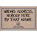 Wrong Address Doormat