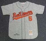 Brooks Robinson Autographed Mitchell & Ness Baltimore Orioles Gray Jersey HOF 83 & Human Vacuum Cleaner PSA/DNA