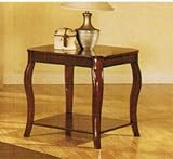 End Table with Storage Shelf - Cherry Finish