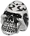 Stainless Steel 1 3/8 in. (35 mm) Tribal Skull Ring