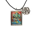 Kali, Hindu Deity Full Color Pendant on Cord Necklace
