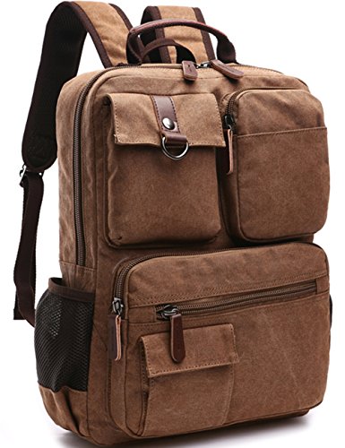 Aidonger Vintage Canvas School Backpack Laptop Backpack