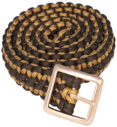 Bison Designs Double Cobra Paracord Survival Belt with Gunmetal Finish Buckle (Black/Olive, 42-Inch Maximum Waist/Large) On Sale