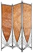 Art Deco Furniture & D&eacute;cor - 6ft. Iron & Rattan Contemporary Design Floor Screen Room Divider