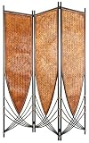 Review Oriental Furniture  / Art Deco Furniture & Décor - 6ft. Iron & Rattan Contemporary Design Floor Screen Room Divider