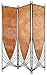 Art Deco Furniture & Decor - 6ft. Iron & Rattan Contemporary Design Floor Screen Room Divider