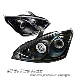 00-04 FORD FOCUS PROJECTOR HEADLIGHT BLACK W/DUAL HALO