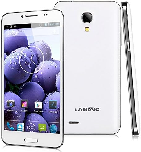 Landvo L800S 5.0'' IPS Unlocked 3G Smartphone Android 4.4.2 Kitkat OS Capacitive TouchScreen Cellphone MTK6582 1G RAM+4G ROM Quad Core Mobile Phone 5.0MP Dual Camera OTG GPS WIFI Bluetooth (white)
