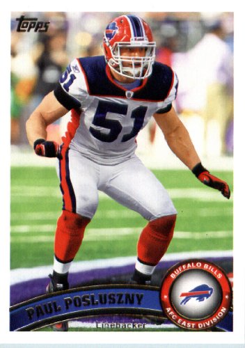 2011 Topps Football Card # 202 Paul Posluszny - Buffalo Bills - NFL Trading Card in a Protective Case!