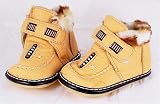 Mustard yellow leather toddler shoe velcro fastener size 12 or UK Size 1 (approx 3 months)