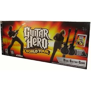 PS3 Guitar Hero World Tour Dual Guitar Bundle - Includes 2 Les Paul Wireless