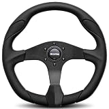 Momo QRK35BK0B Quark Black 350 mm Urethane Steering Wheel