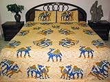 3pc Cotton Bedspreads Camel Print Bed Cover Bedding Set