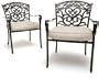 Strathwood St. Thomas Cast Aluminum Dining Arm Chair, Set of 2
