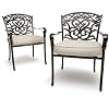 Strathwood St. Thomas Cast Aluminum Dining Arm Chair, Set of 2