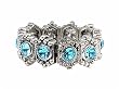 Ring - R3 - Swarovski (tm) Crystal Stretch - Size Med ~ Aqua