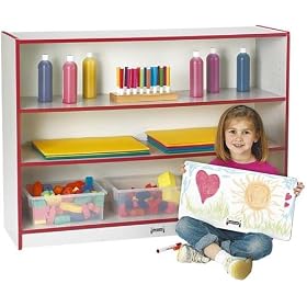 Jonti-Craft 26932JCWW112 Super-Sized Adjustable Bookcase, Navy Banding