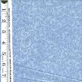 Fabric quilt backing 108 inch wide Blue Swirl 100% cotton - HALF YARD
