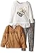 Little Lass Girls' 3 Piece Jacket Set Leopard Suede