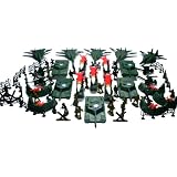 150pc Army Men Toy Soldiers Play Set Missiles Jets Tanks 