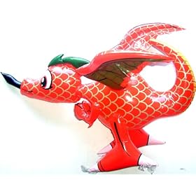  30 Inch Inflatable Fire Breathing Dragon [Red]