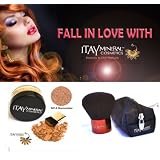 Itay Mineral Cosmetics High Quality Synthetic Kabuki Powder Brush + Travel Size Mineral Loose Foundation in Color Mf8 - Marrocchini