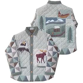 ZK Applique I Theme Mountain Whispers Jacket - Reversible SM,MD,LG,XL (Click for choices) by TheMountainLine
