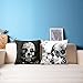 Yoler Pillow Case Decorative Skull Art Outdoor Sofa Cushion Satin Bright Colorful Painting Pillowcases