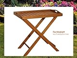 Tablett Tabletttisch Hartholz Servierwagen Eukalyptus Holz FSC Gartenmöbel Holz
