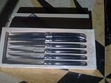 Laguiole Jean Dubost 6 of Set Steak Knives-Black