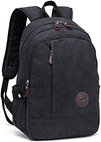 Generic Unisex Muliti-Function Waterproof Canvas Backpack Outdoor Rucksack School Bag Travel Backpack Laptop Backpack (Black)