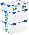 Ziploc WeatherShield Storage Box Set, X-Small/Large Deep, 4-Piece Set