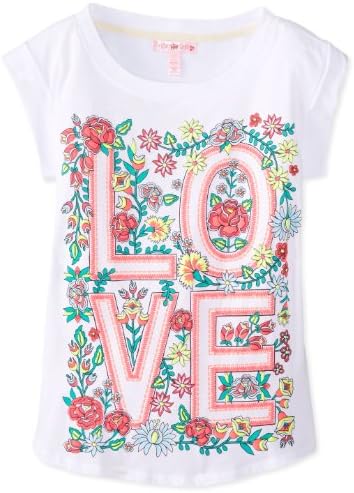 Sugartart Love Big Girls' Screen Muscle Tee, White, X-Large 16