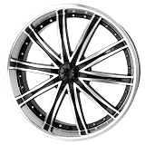 DIP Ice (Series D67) Black with Machined Lip and Face - 20 x 8.5 Inch Wheel