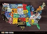 Usa Map II by Foster. Art Print Poster FRAME IT.. 36 inches width by 26 inches height. Highest Quality Art Poster Print