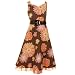 Plus Size Girls Clothes BROWN FLORAL Dress RARE EDITIONS Girl Fall 10.5-18.5