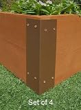 Raised Garden Bed Corner Brackets - For 12"H Beds