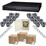 COMPLETE 16 CHANNEL ELITE MINI HD DVR SECURITY CAMERA SURVEILLANCE SYSTEM WITH BULK CABLE