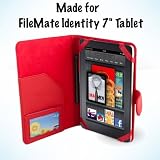 FileMate Identity 7 Tablet Red Leather Executive Folio Case / Cover