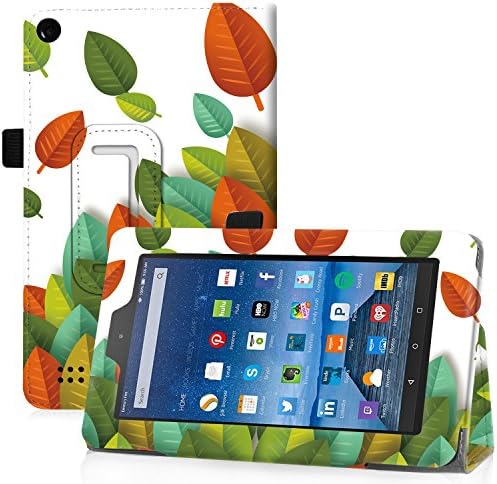 Fire 7 2015 Case, WizFun Premium Vegan Leather Case Cover For Fire 7 Tablet (will only fit Fire 7" Display 5th Generation - 2015 release) (WisdowTree)