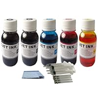 20oz Refill ink kit, refill set for Canon PGI-225, CLI-226 Ink Cartridges and Canon PIXMA iP4820, MG5120, MG5220 printers, 8 OZ Pigment Black ink and 12 OZ Dye Color ink + 4 Syringes