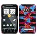 Fish Bone Protector Skin Hybrid Snap On Gel Cover (Faceplate) Cell Phone Case for HTC EVO 4G Sprint - Flower Flake/Black Fishbone